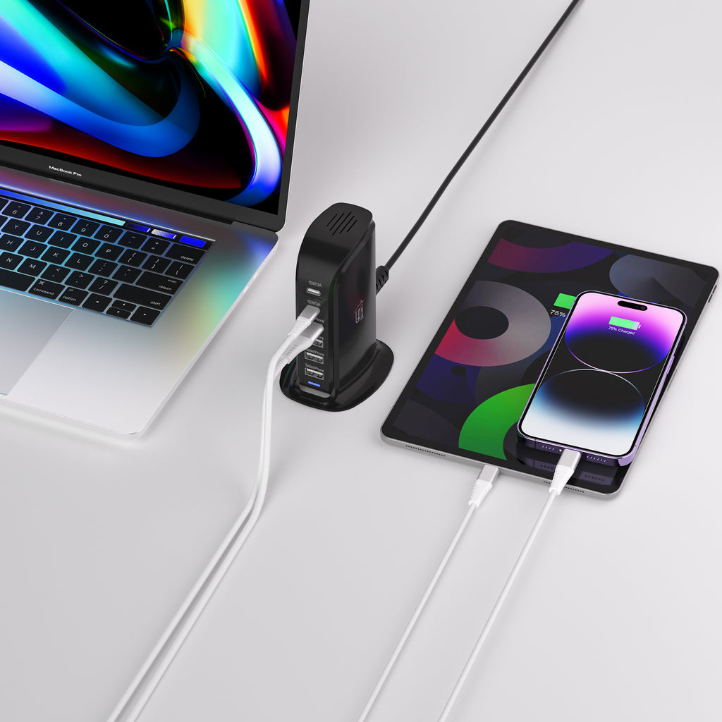 Rapid Charge 6-Port USB-C & USB-A Desktop Charging Tower