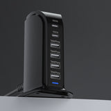 Rapid Charge 6-Port USB-C & USB-A Desktop Charging Tower