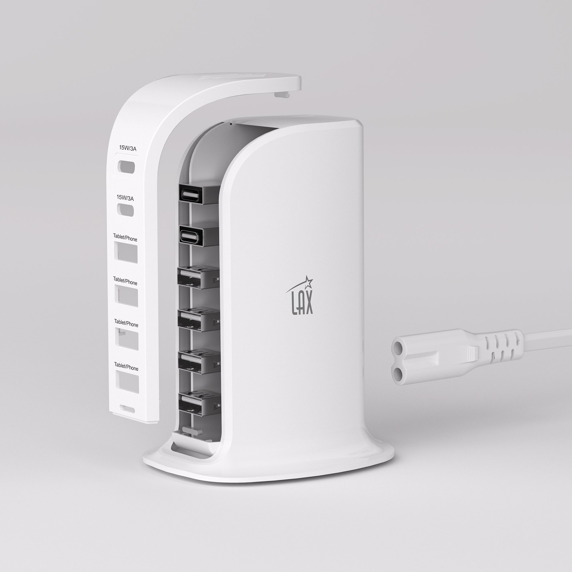 Rapid Charge 6-Port USB-C & USB-A Desktop Charging Tower
