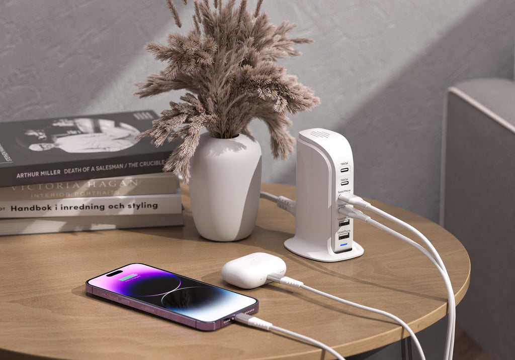 Rapid Charge 6-Port USB-C & USB-A Desktop Charging Tower