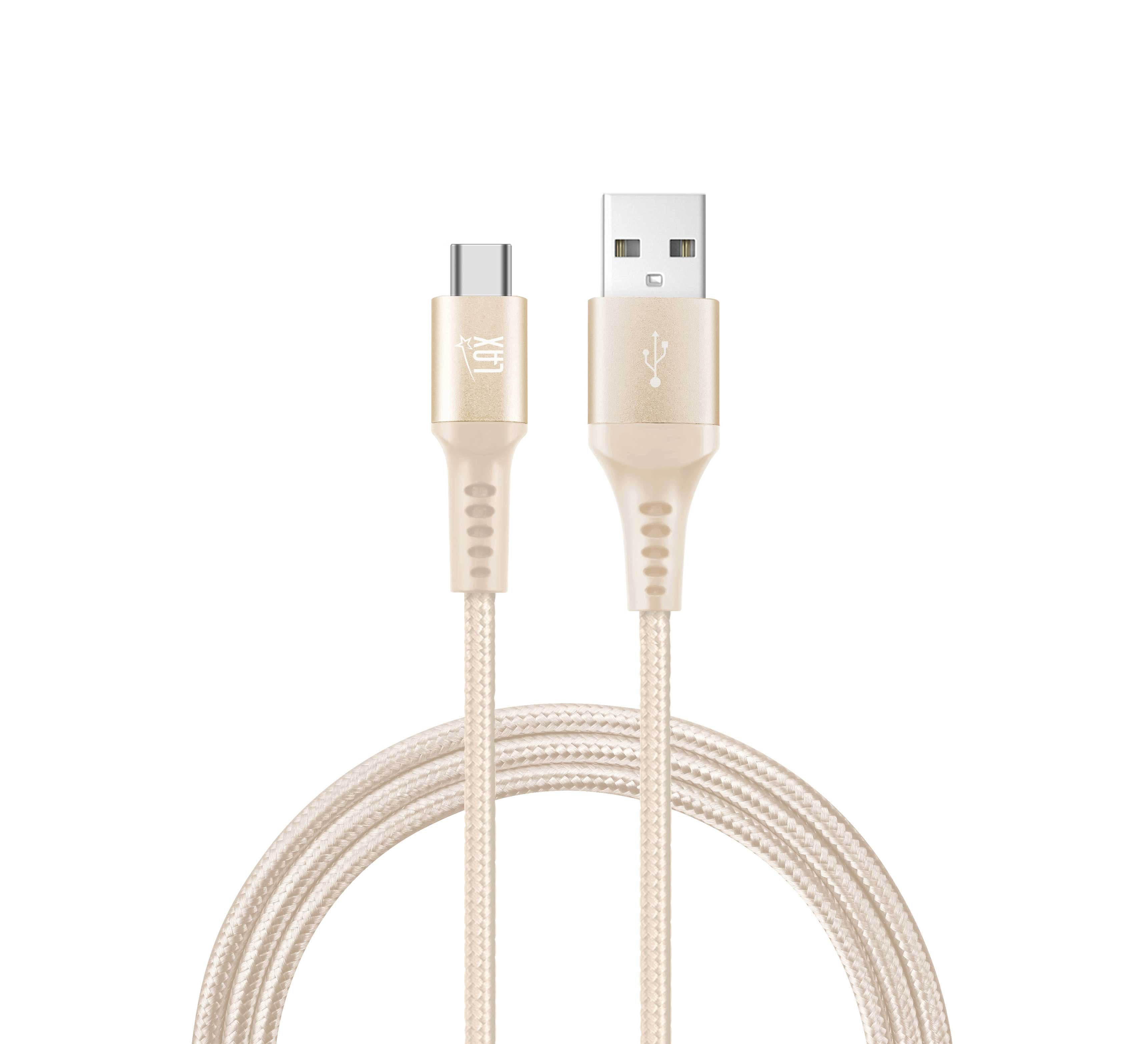 USB-C to USB-A Braided Cable for Smartphones 10 Feet