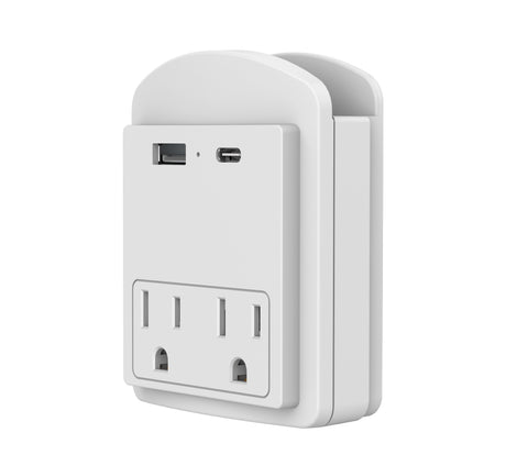 Surge Protector Outlet Extender  with USB-C Port