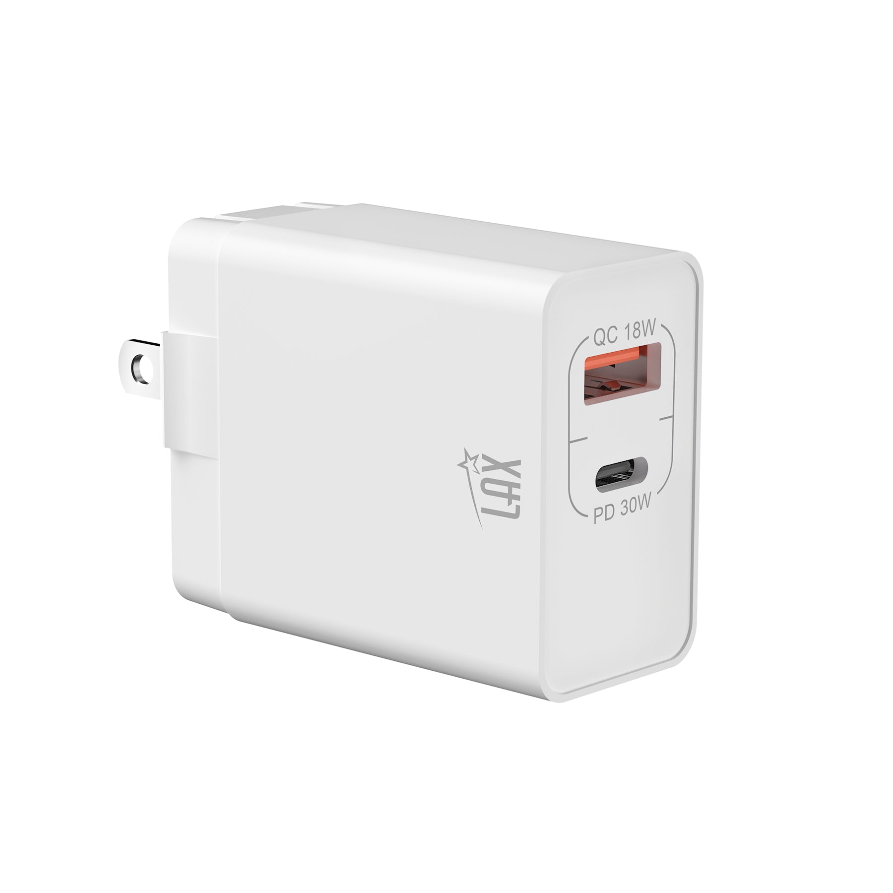 LAX 30W Wall Charger - White