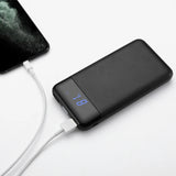 LAX Vegan Leather Power Bank - 12000mAh Battery Backup, Ultra Slim Design - Portable Charger Compatible with iPhone 11, 11 Pro, 11 Pro Max, X, XS Max, Samsung Galaxy S10, S9, More