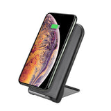 LAX Fast Wireless Charger Stand - Qi-Certified Phone Charging, Great for Face ID on Apple iPhone 11/11 pro max/11 pro/XS max/X, Compatible with Airpods pro, Samsung Note 10/S10/S9, Google Pixel & More