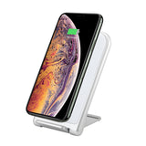 LAX Fast Wireless Charger Stand - Qi-Certified Phone Charging, Great for Face ID on Apple iPhone 11/11 pro max/11 pro/XS max/X, Compatible with Airpods pro, Samsung Note 10/S10/S9, Google Pixel & More