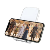 LAX Fast Wireless Charger Stand - Qi-Certified Phone Charging, Great for Face ID on Apple iPhone 11/11 pro max/11 pro/XS max/X, Compatible with Airpods pro, Samsung Note 10/S10/S9, Google Pixel & More
