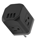 Multi-Plug Outlet with 3 Wall Outlets & 3 USB Ports