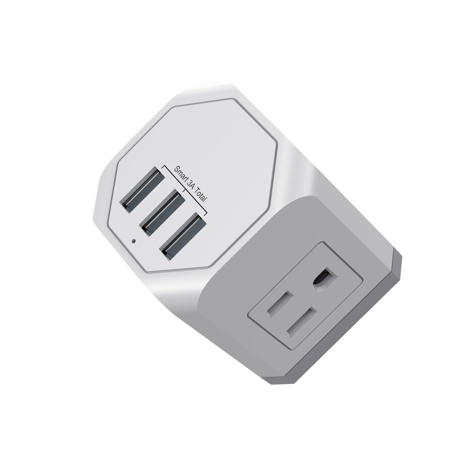 Multi-Plug Outlet with 3 Wall Outlets & 3 USB Ports