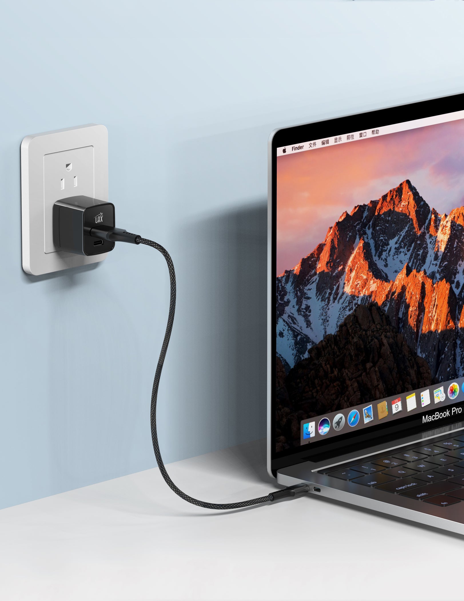 Dual Port USB C and USB A Charger