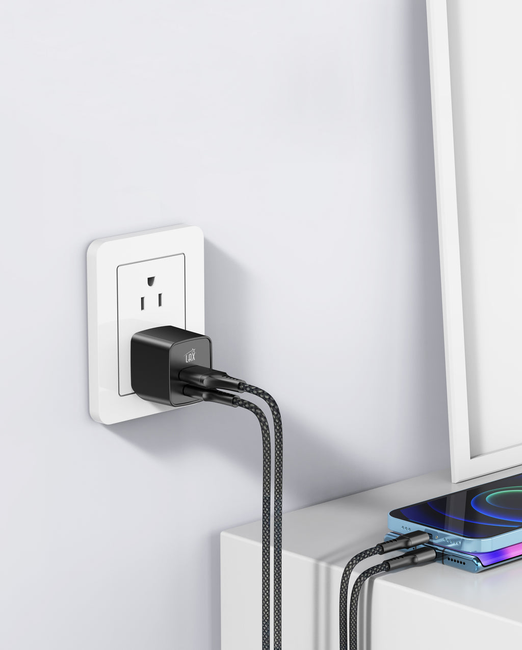 Dual Port USB C and USB A Charger