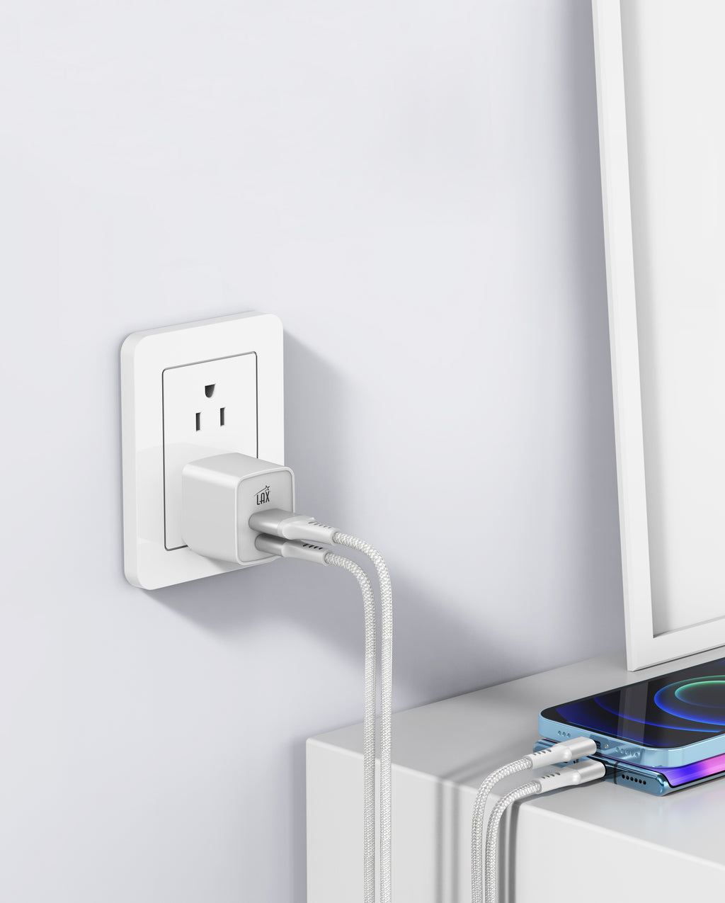 Dual Port USB C and USB A Charger