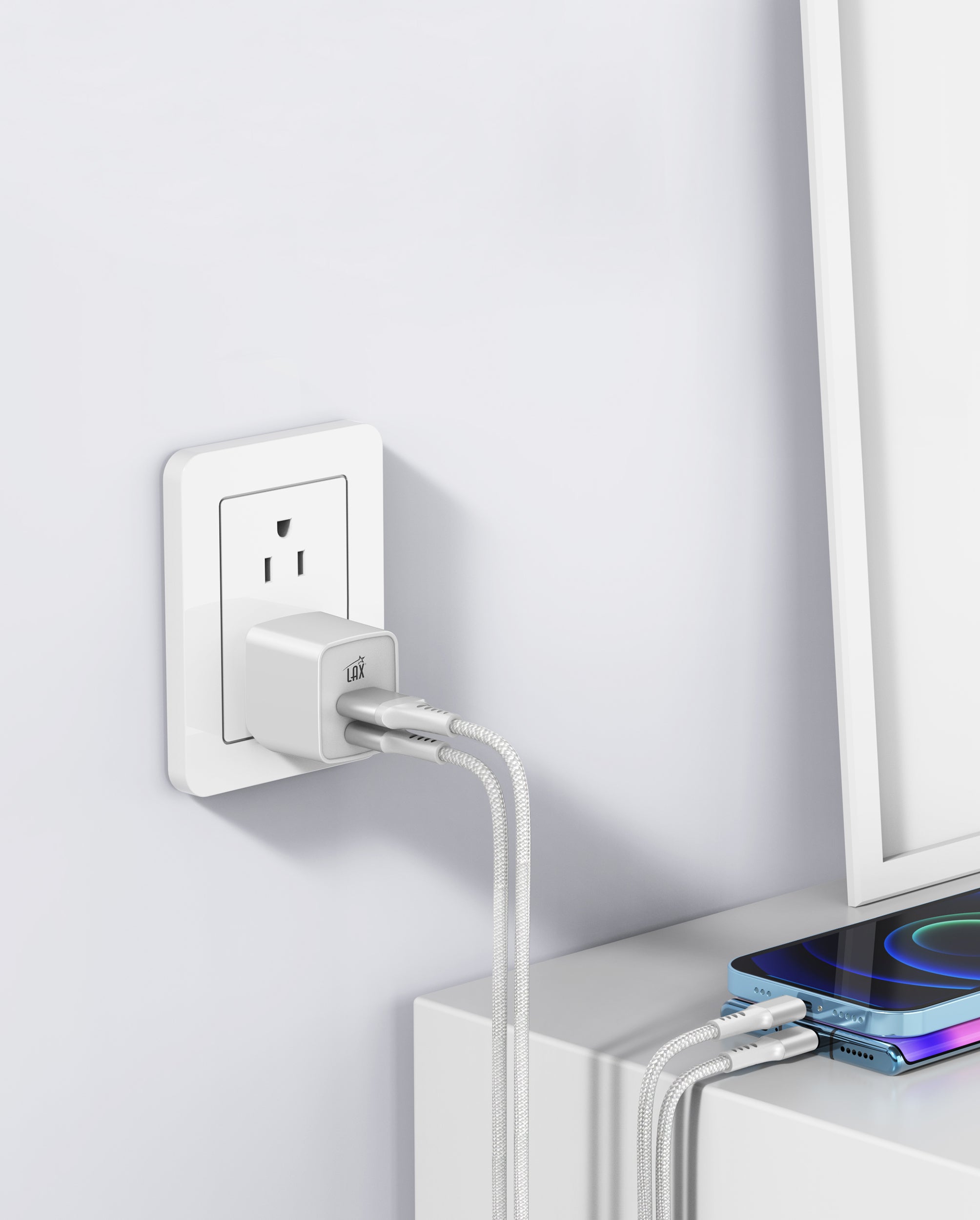 Dual Port USB C and USB A Charger