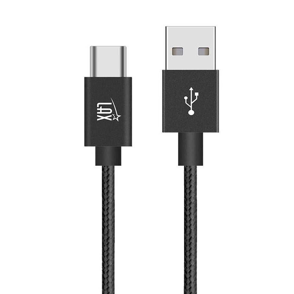 USB-C to USB-A Braided Cable for Smartphones 10 Feet
