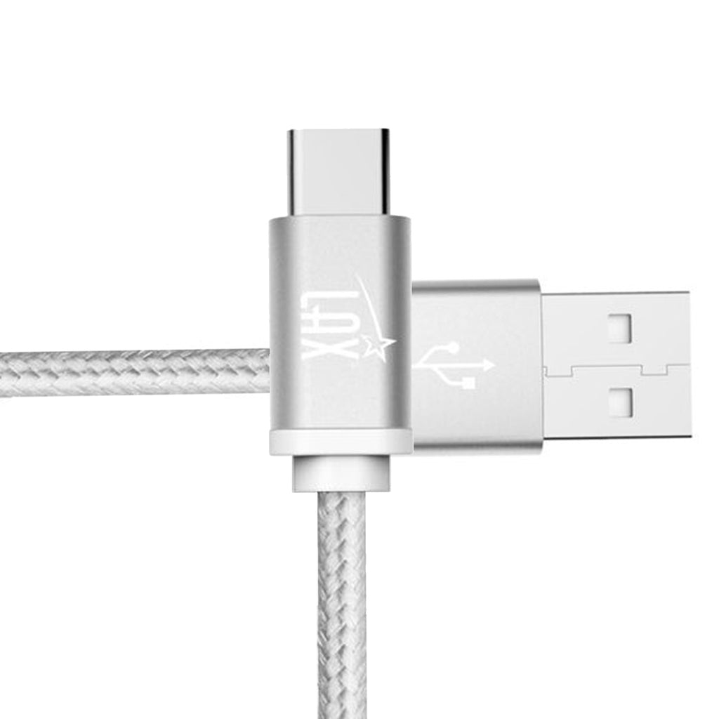 USB-C to USB-A Braided Cable for Smartphones 10 Feet