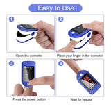 LAX Pulse Oximeter - Fingertip Blood Oxygen Saturation Patient Monitor