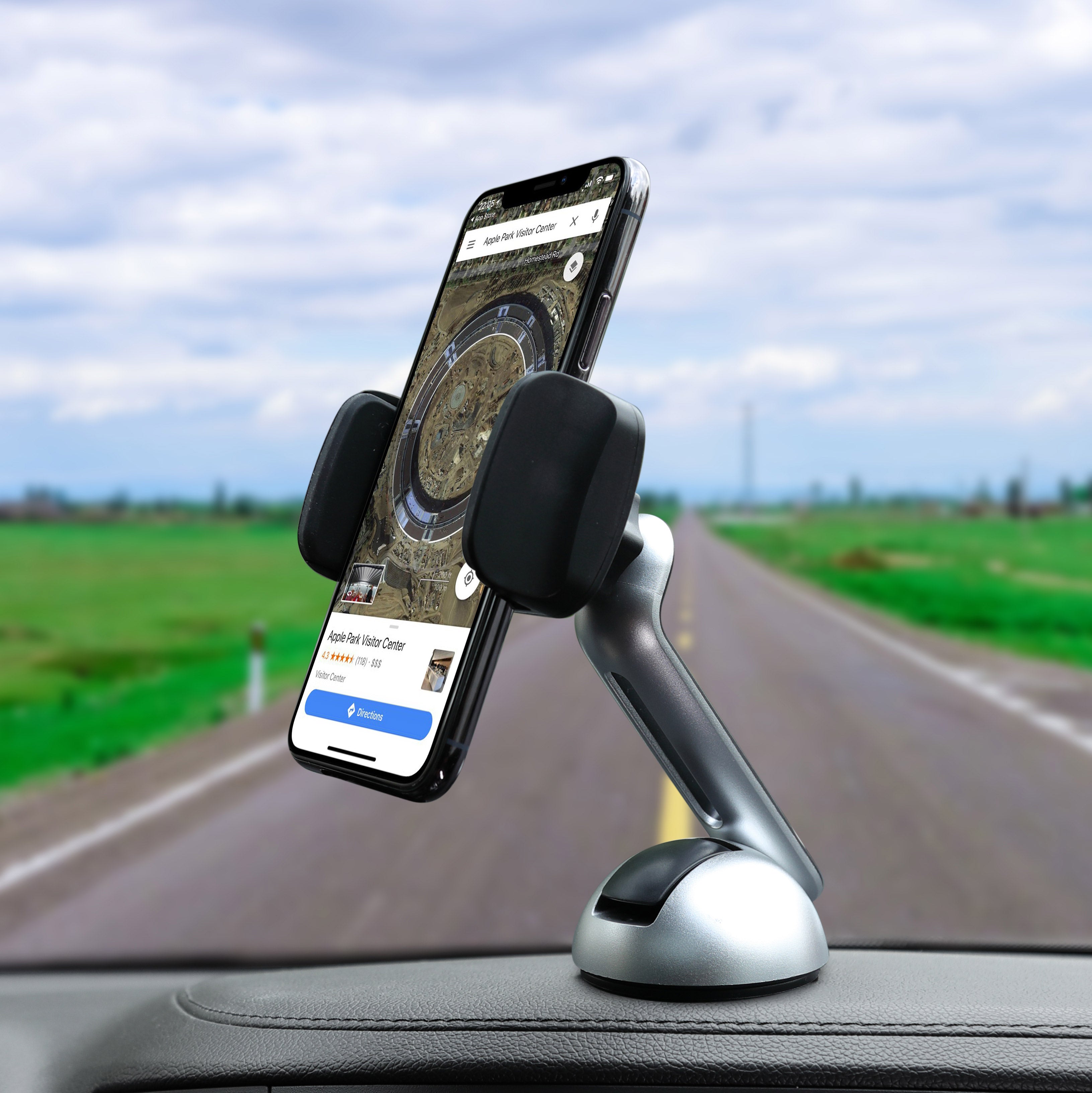 Long Clamp Car Mount - Black