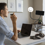 LAX Selfie Ring LED Light Stand with Desk Clip