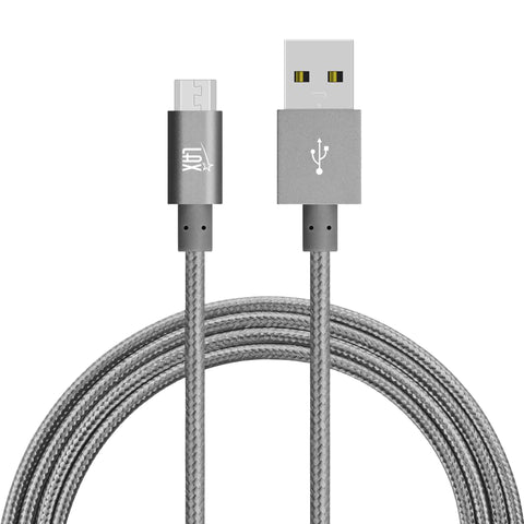 LAX Durable Braided micro USB Cable (10 FT) for Smartphones and Tablets. Samsung, Motorola, HTC, Nokia, BlackBerry, LG, and more