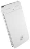 LAX 4000 mAh Slim and Compact Portable Power Bank with Built-in Lightning (Apple MFI Certified) & Micro USB Cables
