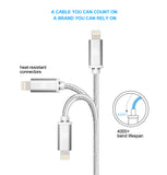 Apple MFi Certified Durable Braided Nylon Lightning to USB Cable for iPhone and iPad