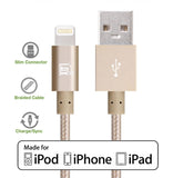 Apple MFi Certified Durable Braided Nylon Lightning to USB Cable for iPhone and iPad