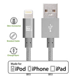 Apple MFi Certified Durable Braided Nylon Lightning to USB Cable for iPhone and iPad