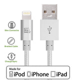 Apple MFi Certified Durable Braided Nylon Lightning to USB Cable for iPhone and iPad