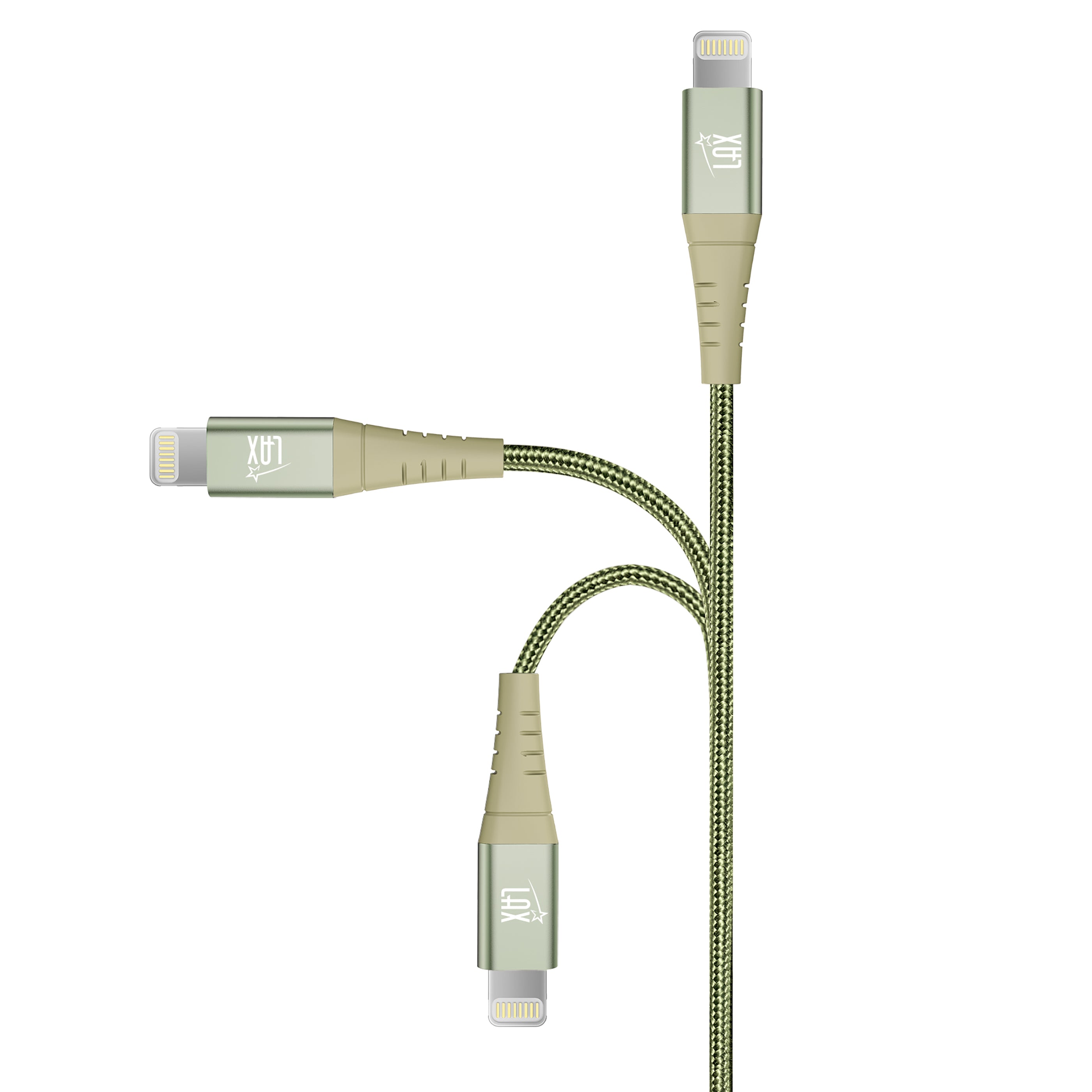 LAX Apple MFi Certified Braided Nylon USB to Iphone Cable - 4 & 10 Feet