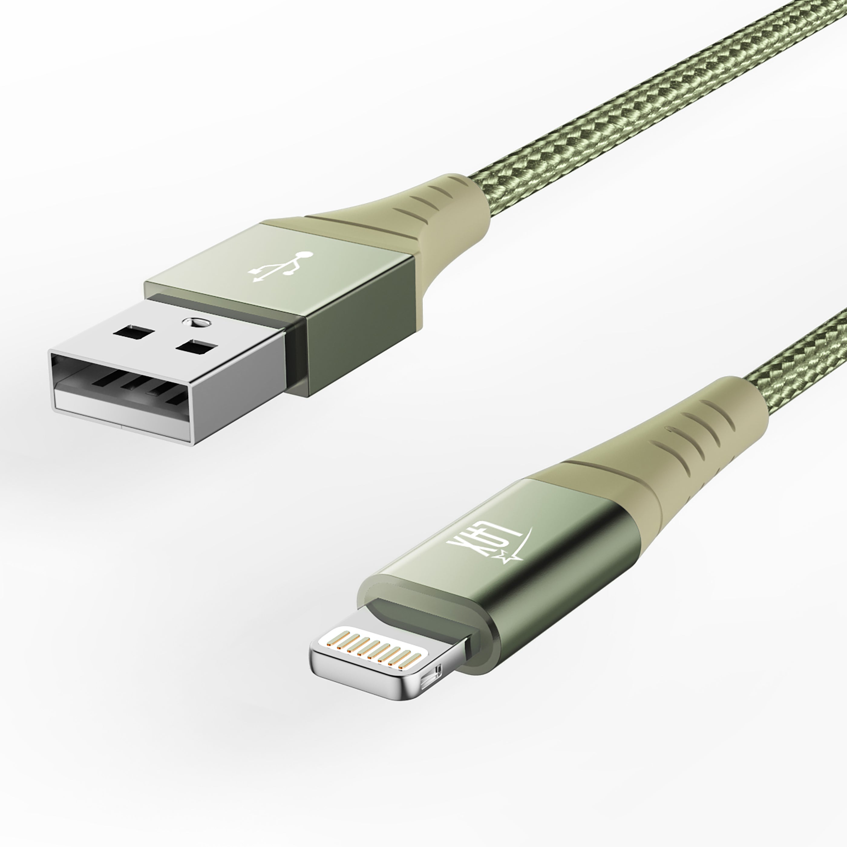 LAX Apple MFi Certified Braided Nylon USB to Iphone Cable - 4 & 10 Feet