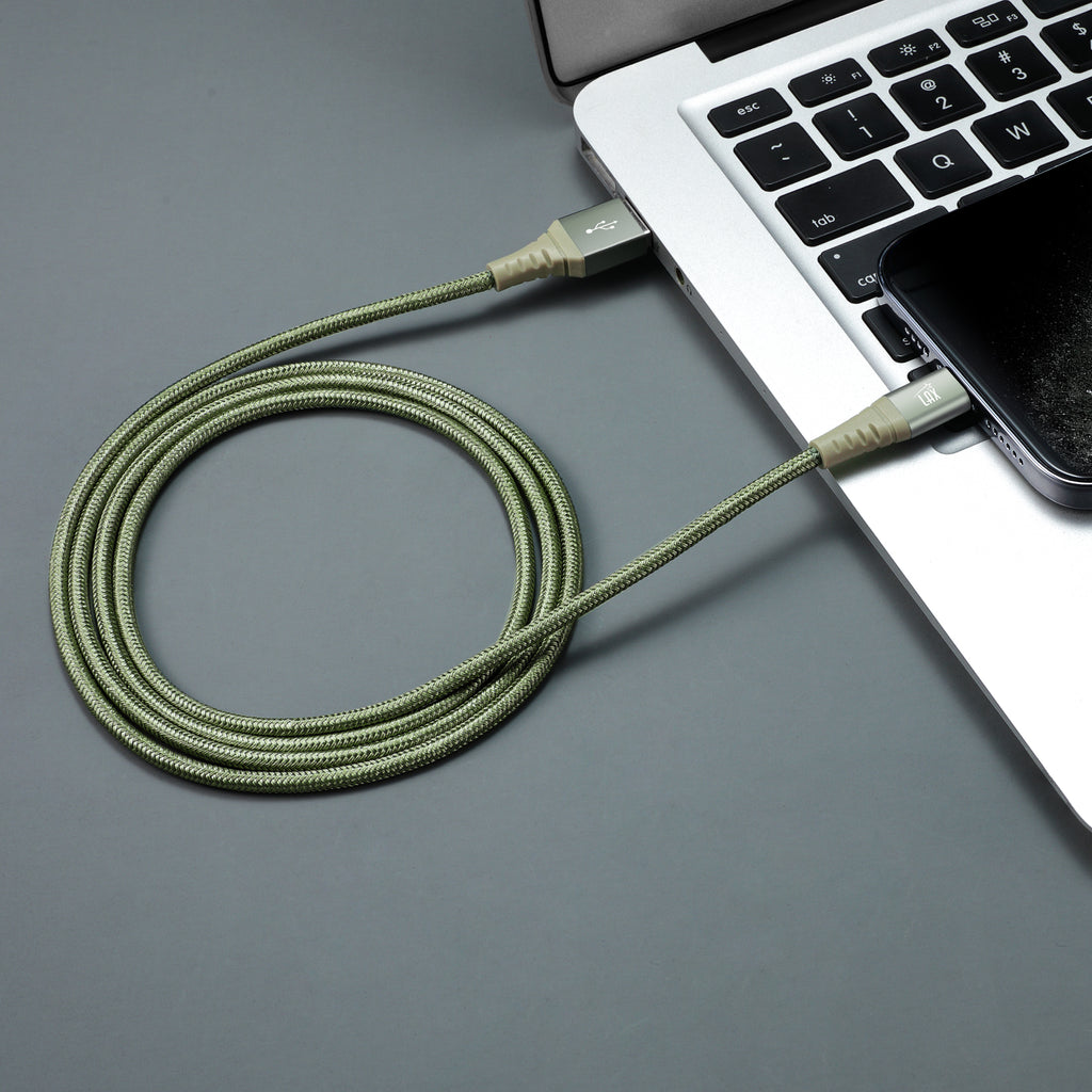 LAX Apple MFi Certified Braided Nylon USB to Iphone Cable - 4 & 10 Feet