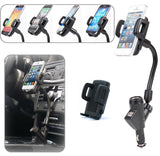 Universal 2 in 1 Car Phone Holder with Dual USB Car Charger for iphone Samsung GPS