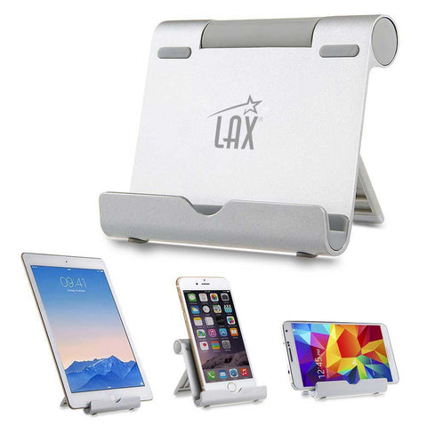 Adjustable Aluminum Tablet Stand for iPad, eReaders, and Smartphones by LAX Gadgets